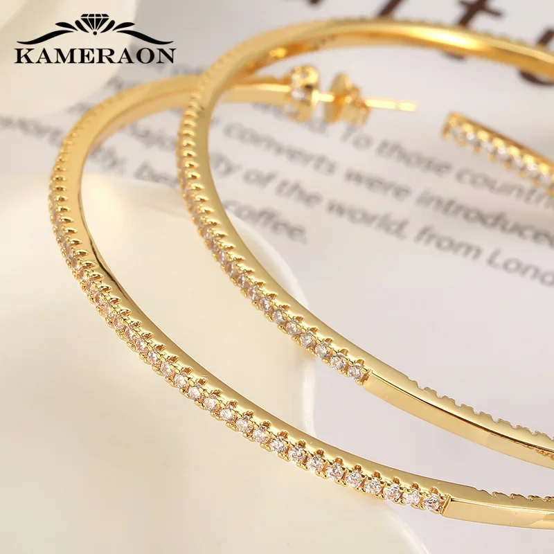 Women Fashion Over 40 - 20/40/65mm Over Sized Huge Golden AAA