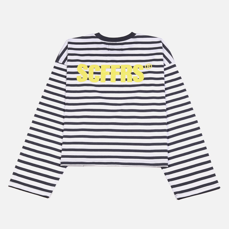 Women Fashion Images - SCFFRS Striped Sweatshirt Tops Unisex Long