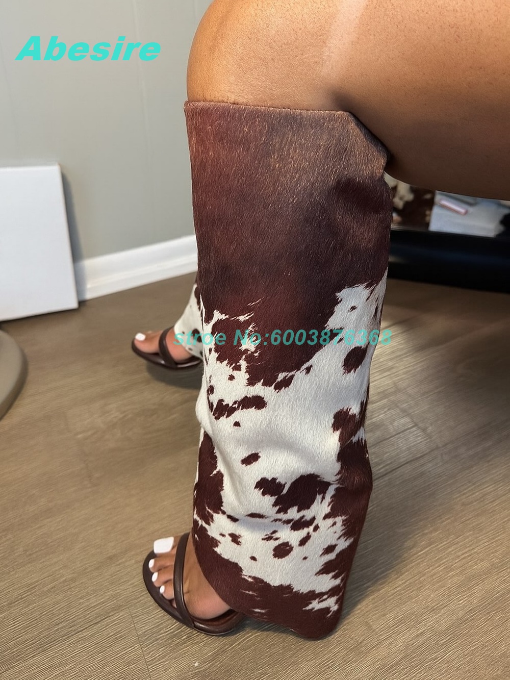 Cow Pattern Patchwork Suede Sa - Women'S Fashion Show บทวิจารณ์และราคา