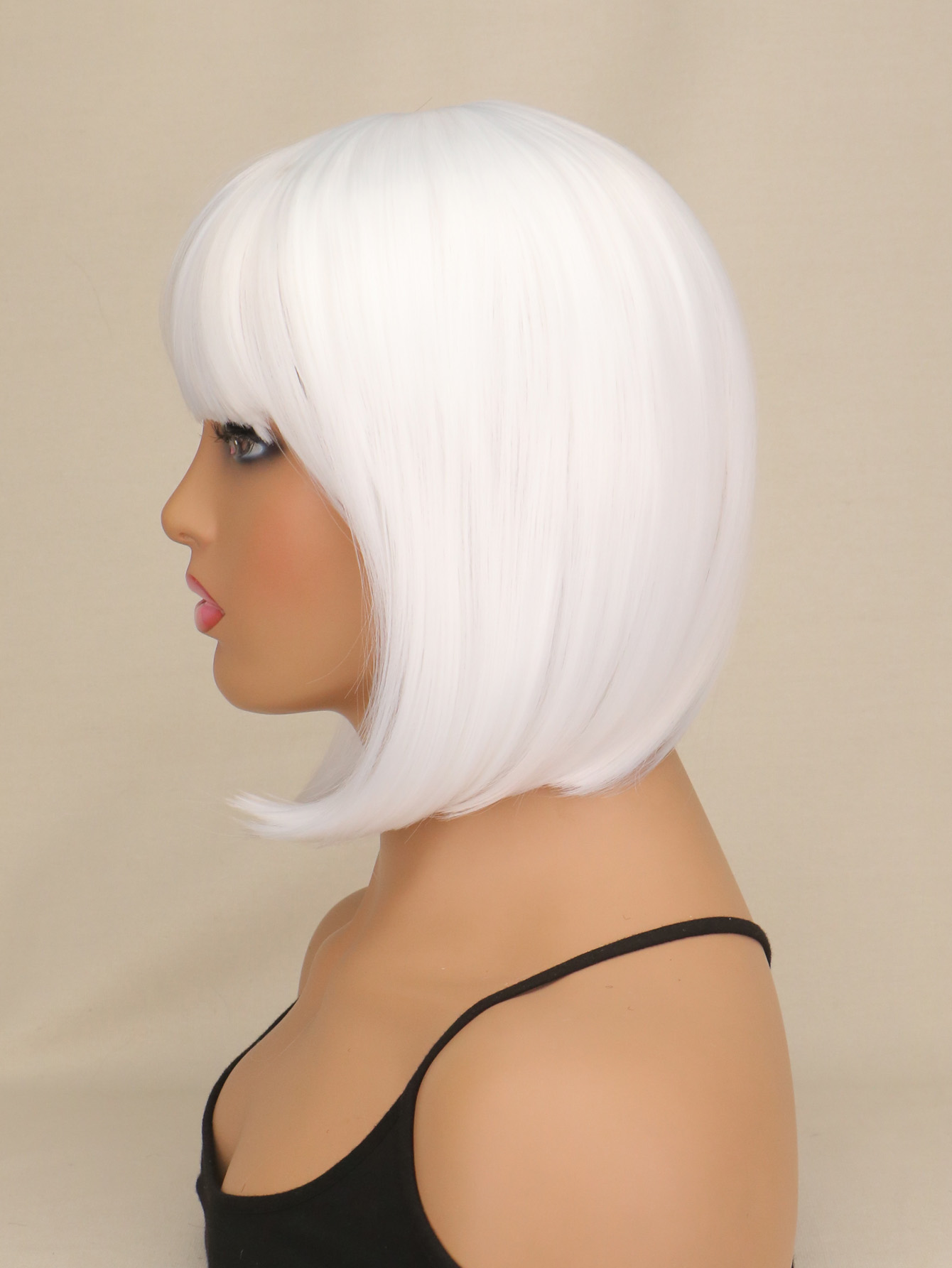 Women Synthetic White Straight - Women Fashion Japan บทวิจารณ์และราคา