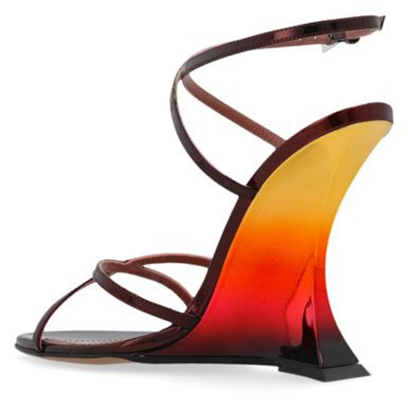 New Open Toe Cross Strap Gradi - Women'S Fashion Show บทวิจารณ์และราคา