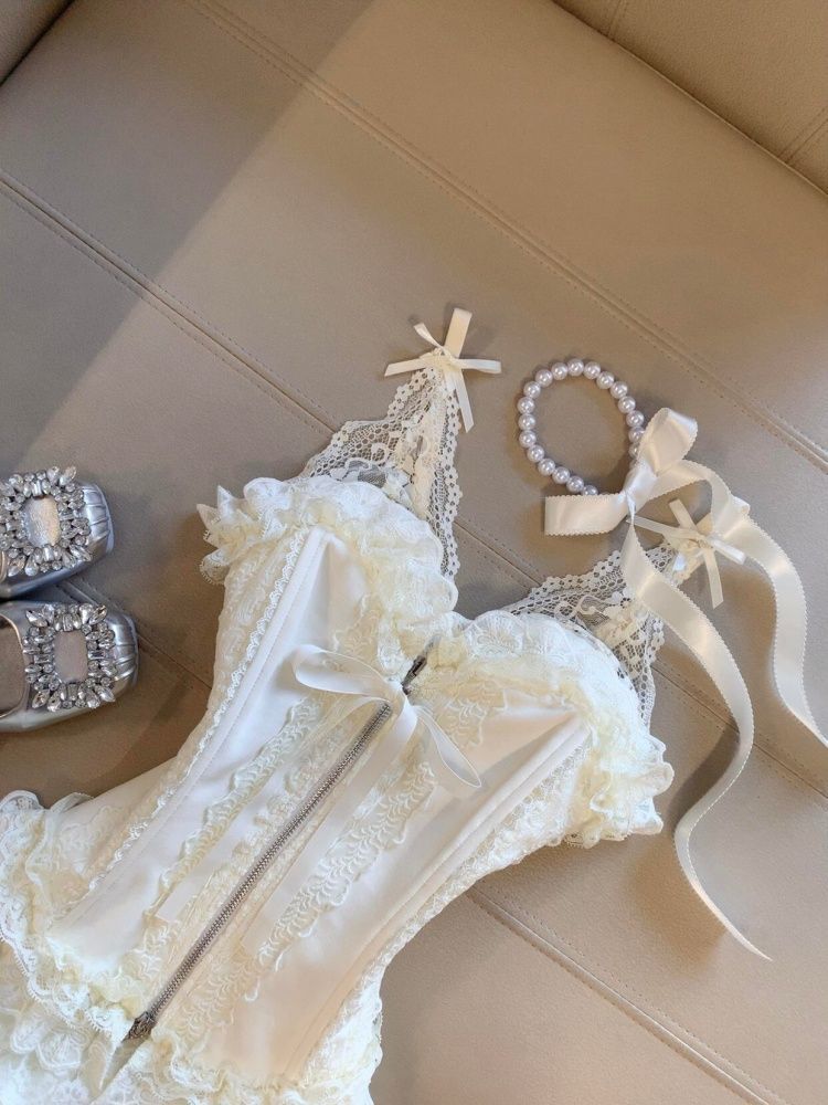 Cute Desire Lace Bustier Top H - Lace Trim Cami บทวิจารณ์และราคา