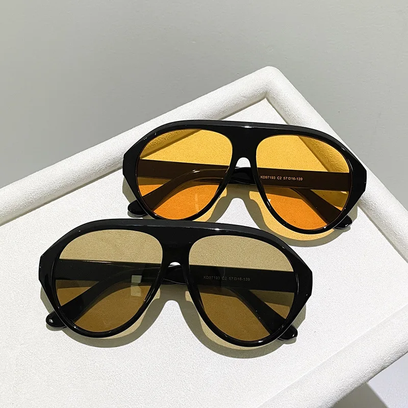 Fashion Oversized Pilot Sungla - Women'S Fashion Eyeglasses บทวิจารณ์และราคา