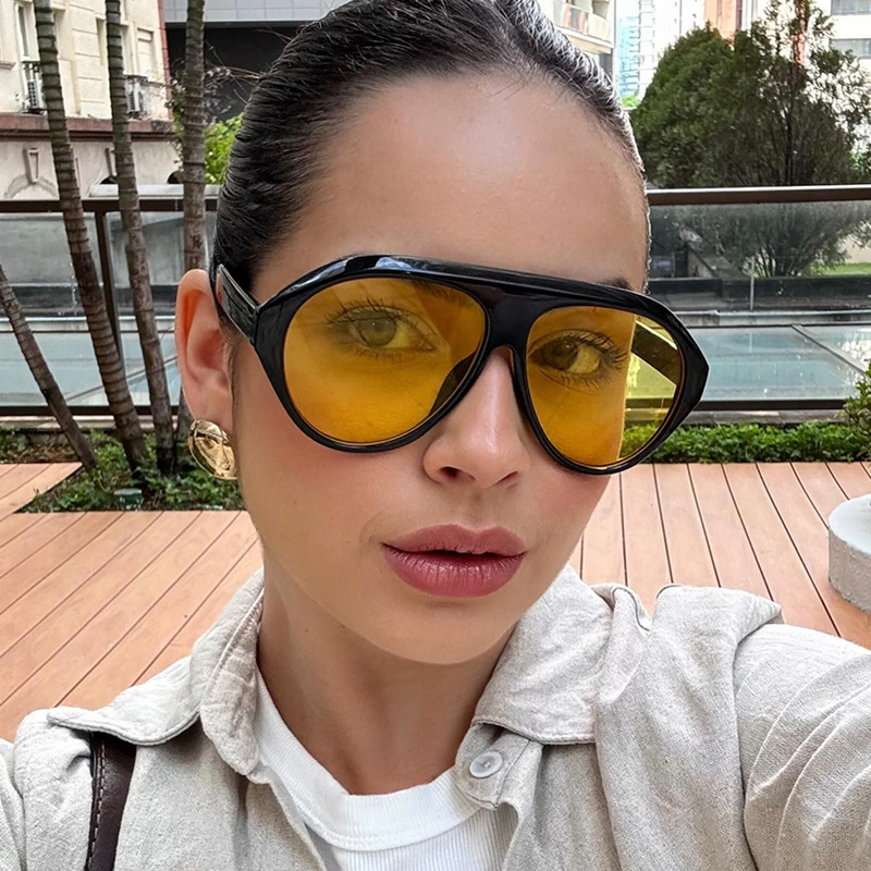 Fashion Oversized Pilot Sungla - Women'S Fashion Eyeglasses บทวิจารณ์และราคา