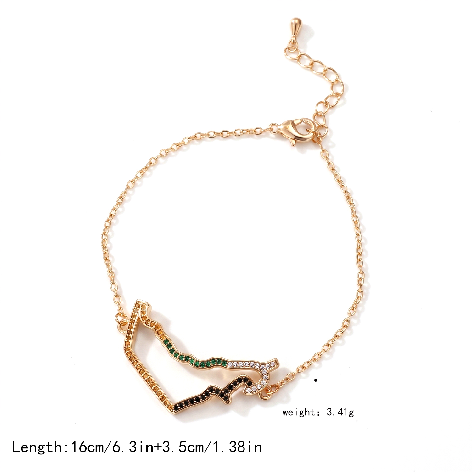 Patriotic UAE Map Crystal Desi - Women Fashion Uae บทวิจารณ์และราคา