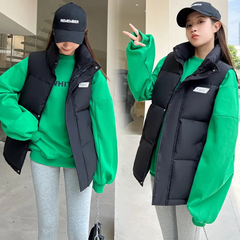Fall Winter Warm Cropped Vest  - Puffer Vest Fashion Women บทวิจารณ์และราคา