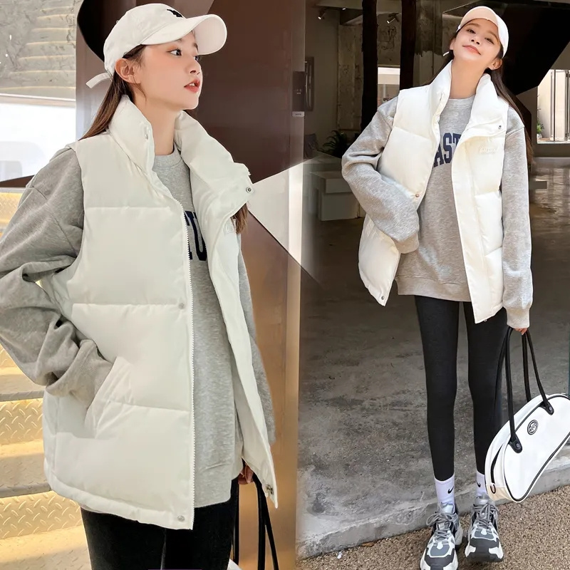 Fall Winter Warm Cropped Vest  - Puffer Vest Fashion Women บทวิจารณ์และราคา