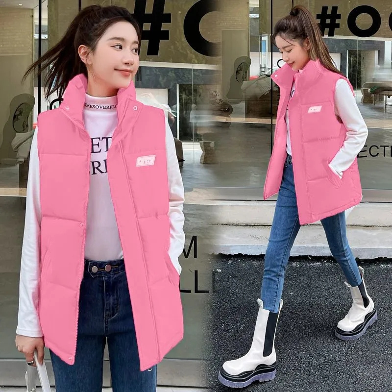 Fall Winter Warm Cropped Vest  - Puffer Vest Fashion Women บทวิจารณ์และราคา