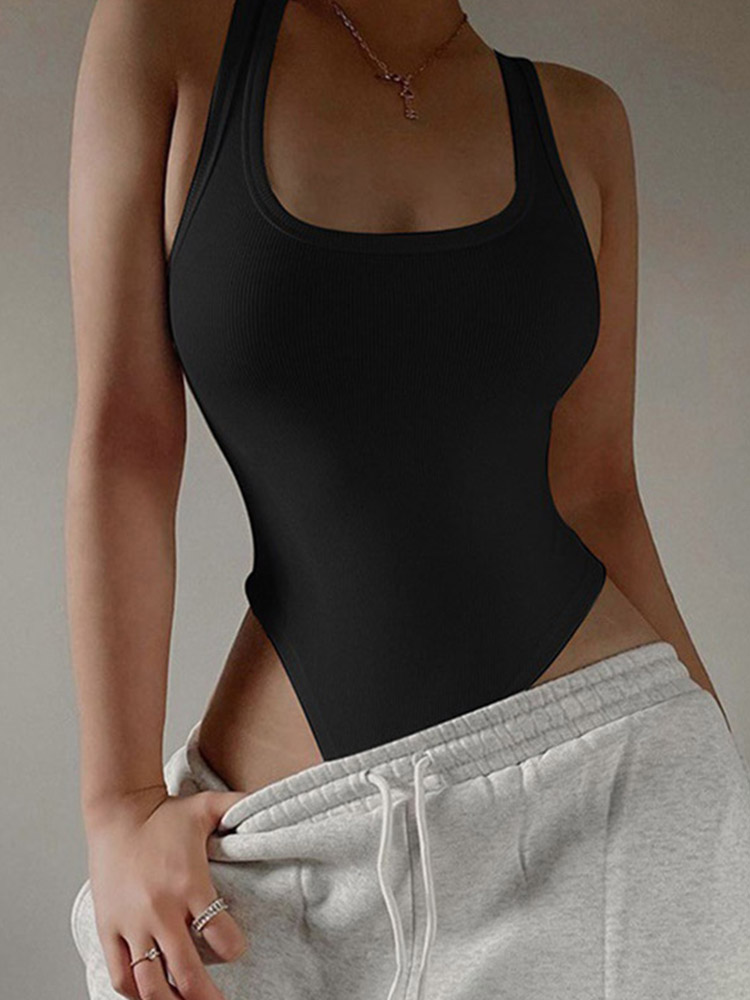 Sleeveless Knit Bodysuit 2024  - Turtleneck Bodysuit บทวิจารณ์และราคา