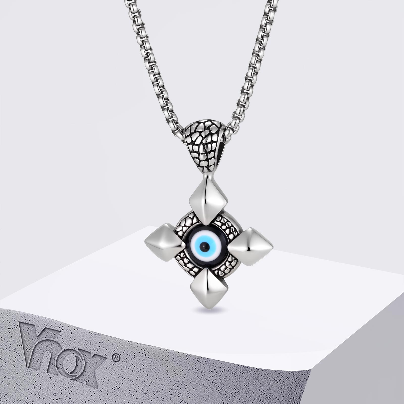 Vnox Evil Eye Cross Pendant Ne - Women'S Fashion In The 60S บทวิจารณ์และราคา
