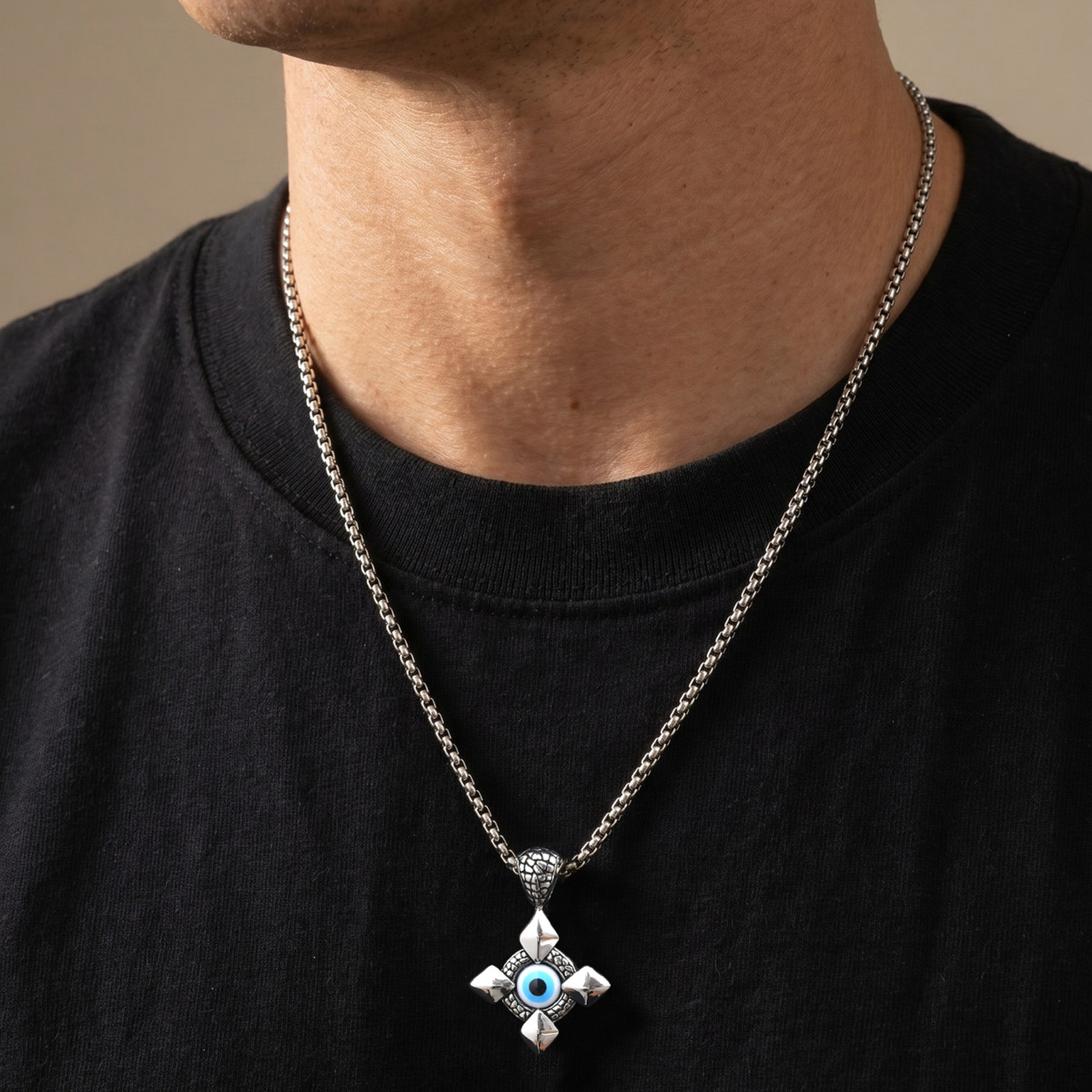 Vnox Evil Eye Cross Pendant Ne - Women'S Fashion In The 60S บทวิจารณ์และราคา