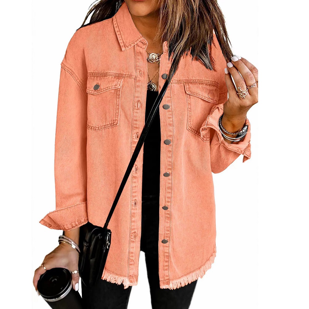 Washed Denim Jacket Women Autu - Women'S Fashion Denim Jacket บทวิจารณ์และราคา