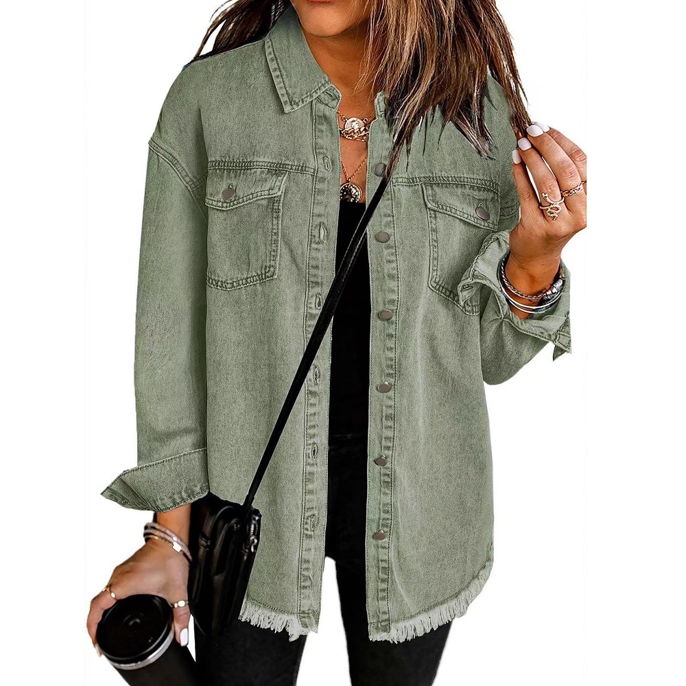 Washed Denim Jacket Women Autu - Women'S Fashion Denim Jacket บทวิจารณ์และราคา