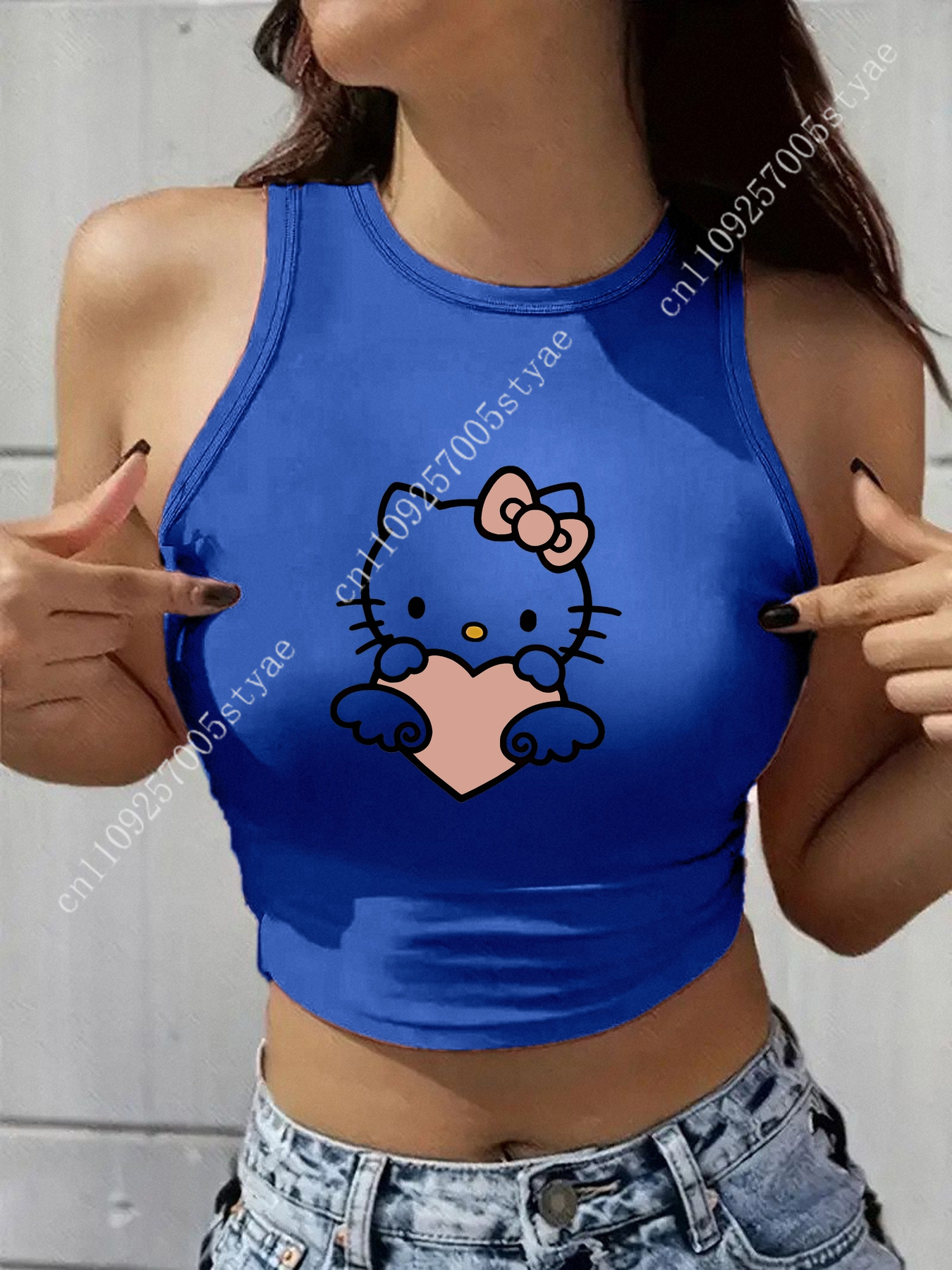 HELLO KITTY Classic Round Neck - Women And Men Fashion บทวิจารณ์และราคา