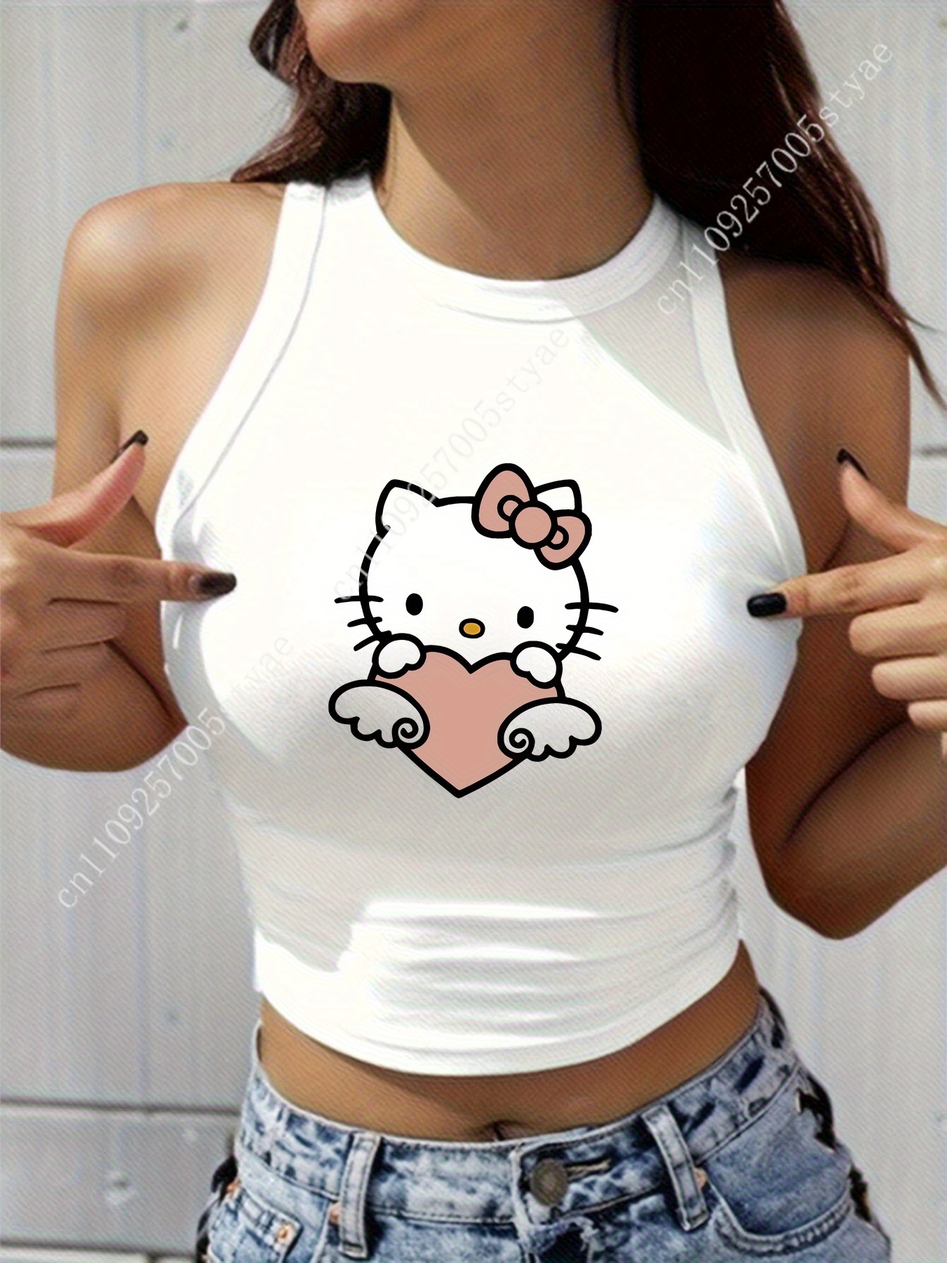 HELLO KITTY Classic Round Neck - Women And Men Fashion บทวิจารณ์และราคา