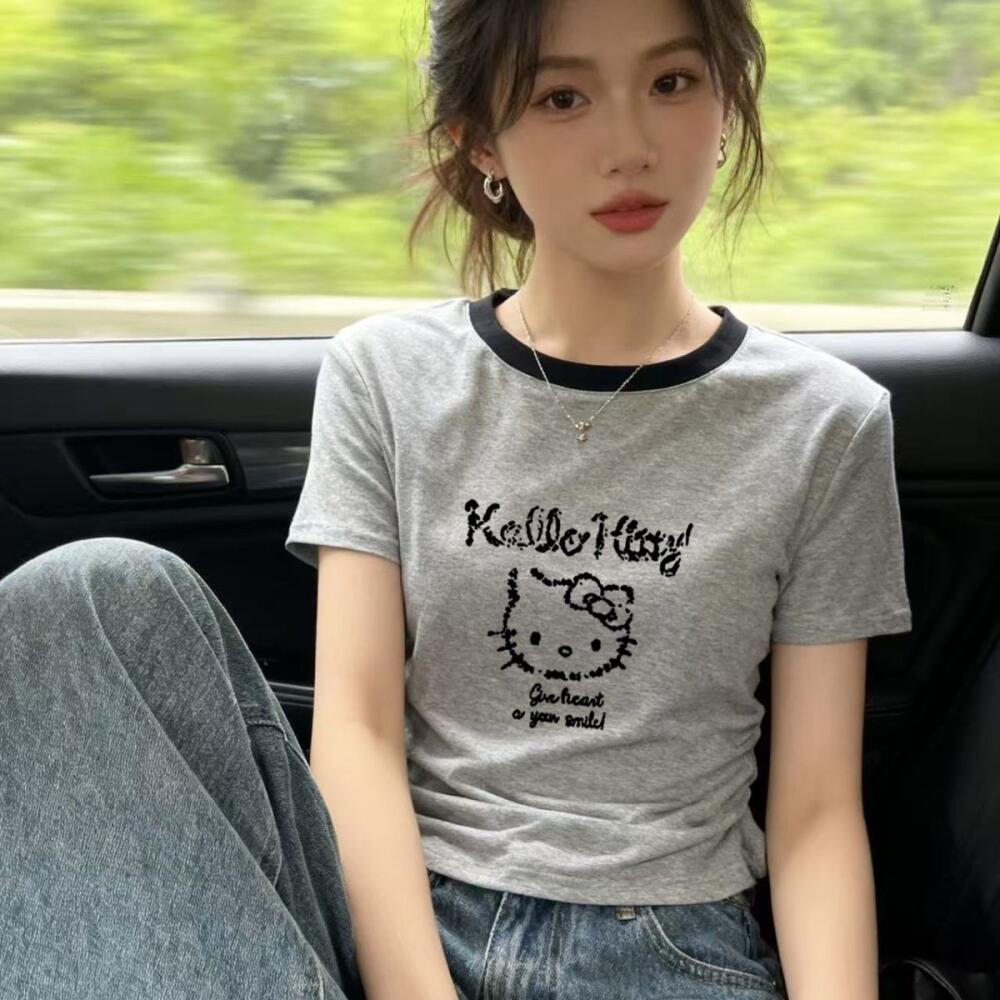 Hello Kitty Cotton Short Sleev - Women'S Fashion From The 60S บทวิจารณ์และราคา