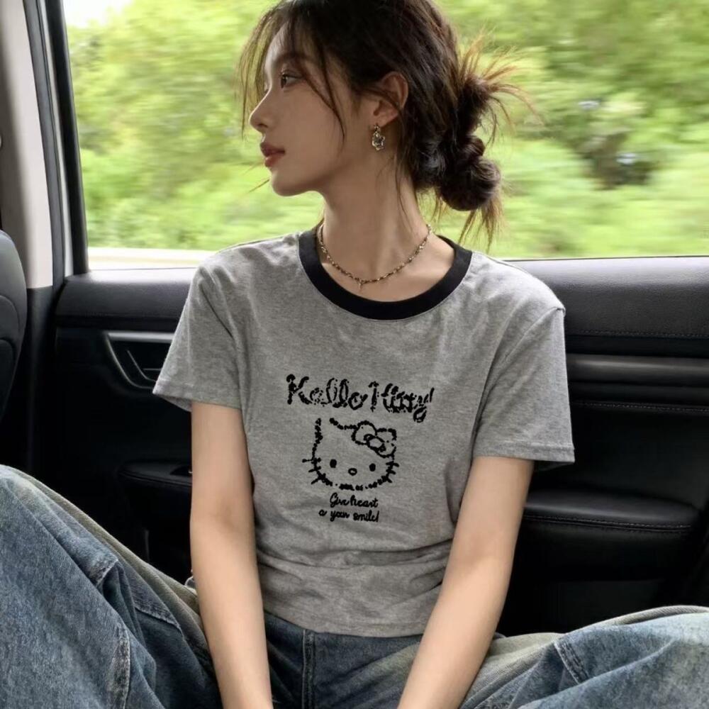Hello Kitty Cotton Short Sleev - Women'S Fashion From The 60S บทวิจารณ์และราคา