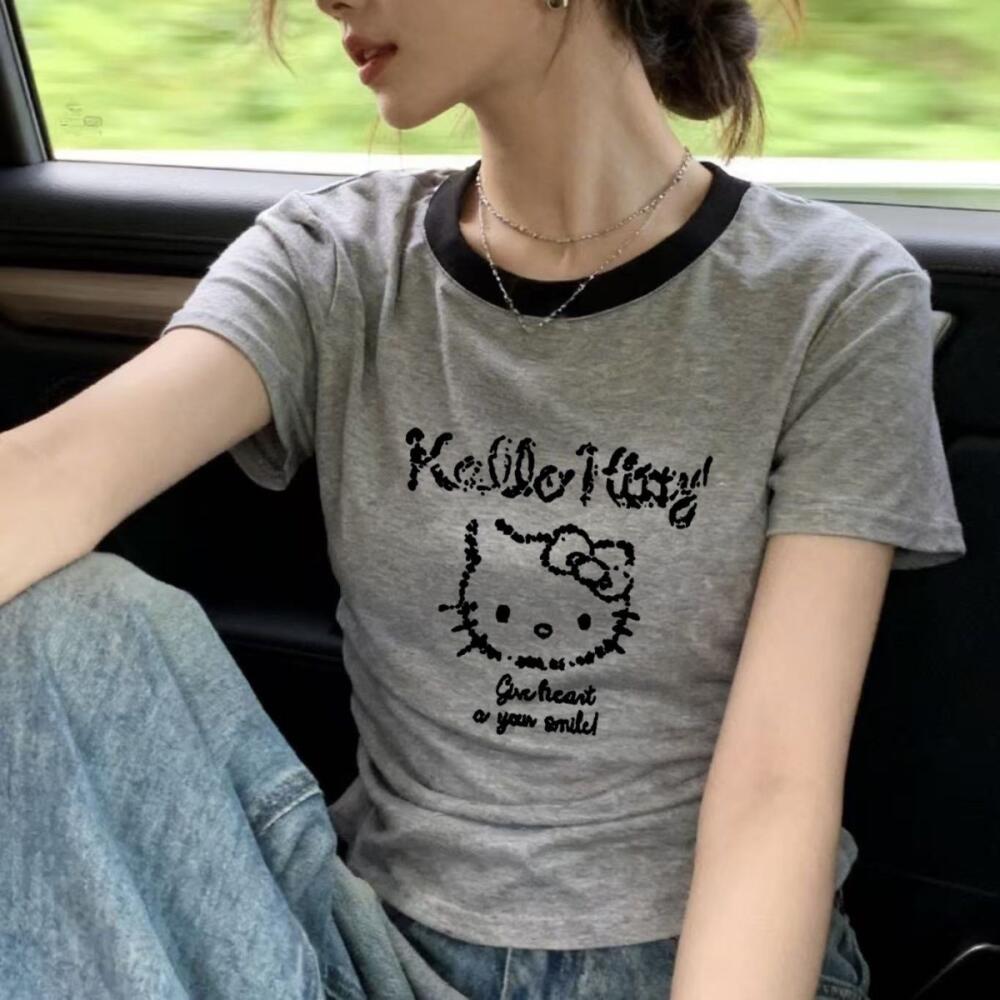 Hello Kitty Cotton Short Sleev - Women'S Fashion From The 60S บทวิจารณ์และราคา