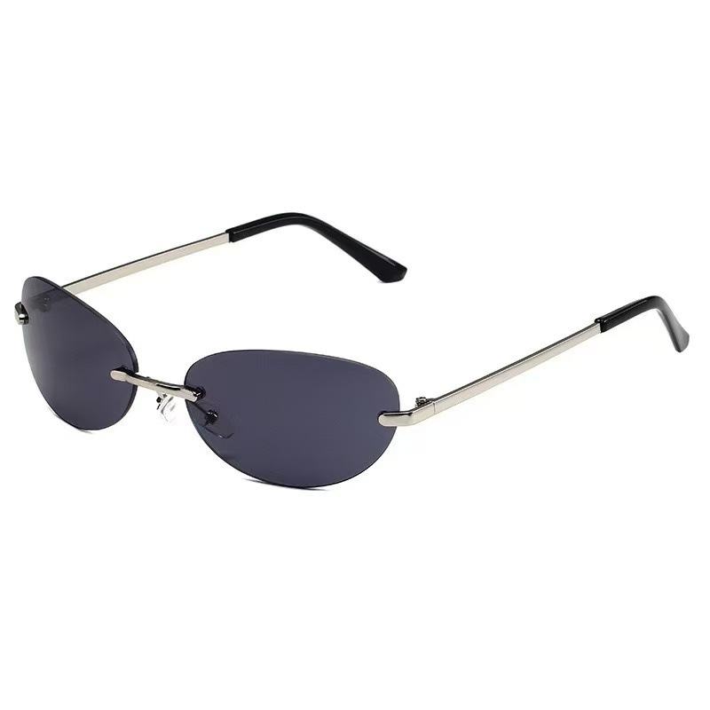 Rimless Oval Sunglasses Women  - Women'S Fashion Eyewear บทวิจารณ์และราคา