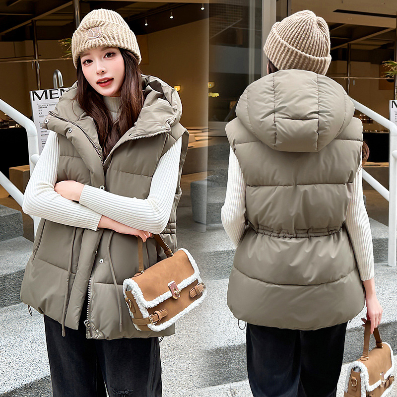 Winter Down Cotton Vest Jacket - Puffer Vest Fashion Women บทวิจารณ์และราคา