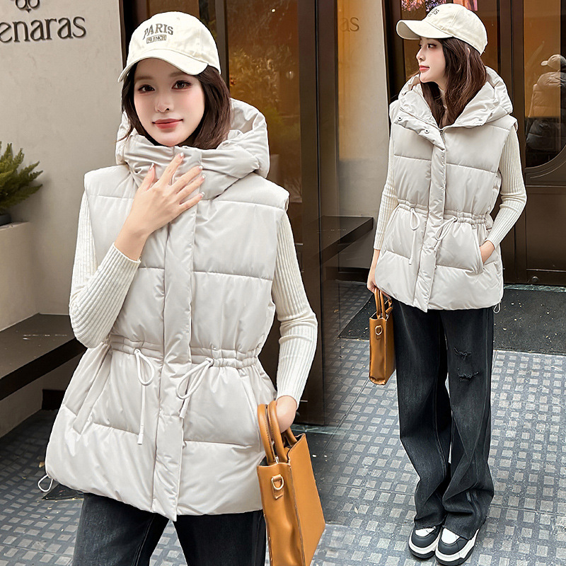 Winter Down Cotton Vest Jacket - Puffer Vest Fashion Women บทวิจารณ์และราคา