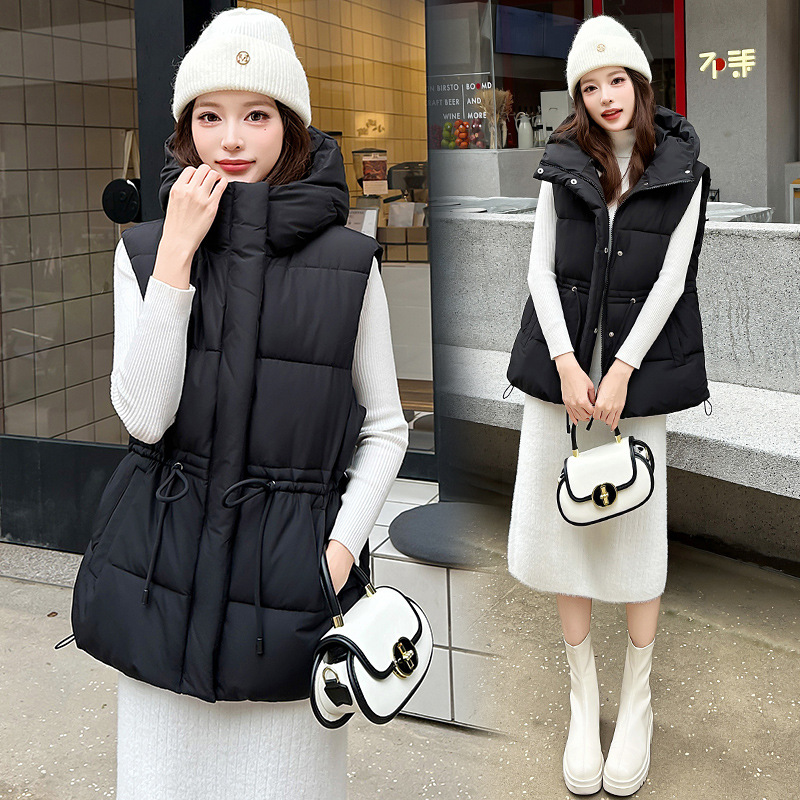 Winter Down Cotton Vest Jacket - Puffer Vest Fashion Women บทวิจารณ์และราคา