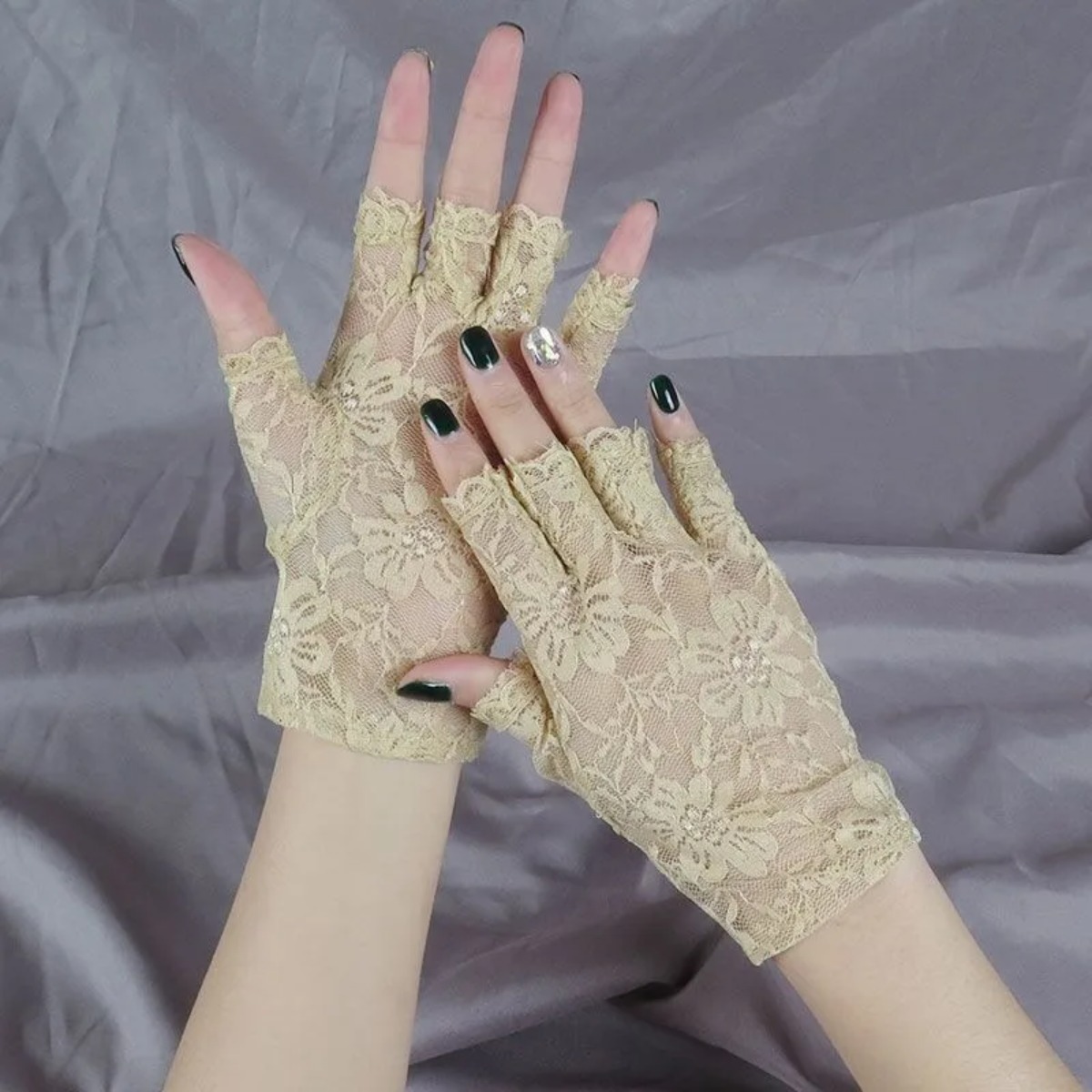 Women Sexy Lace Half Finger Gl - Women'S Fashion Retailers บทวิจารณ์และราคา