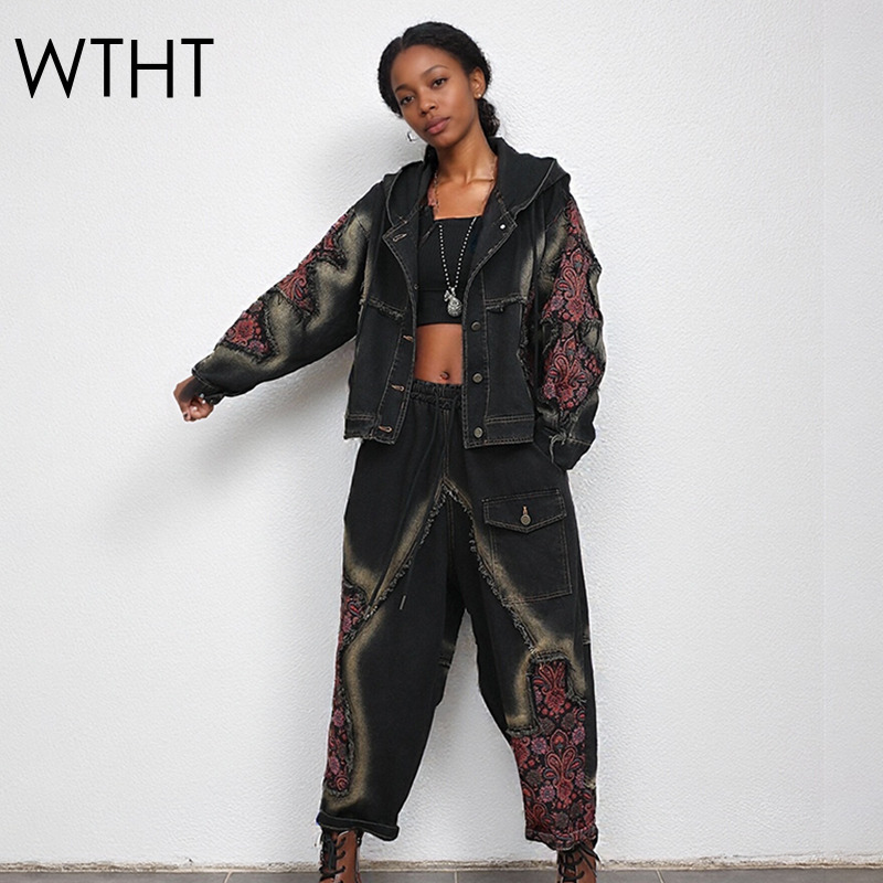 WTHT Fashion Women's Wash Patc - Women'S Fashion Denim Jacket บทวิจารณ์และราคา