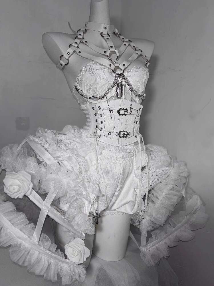 Lolita Costume Flower Bone Hea - Corset Top Boned บทวิจารณ์และราคา