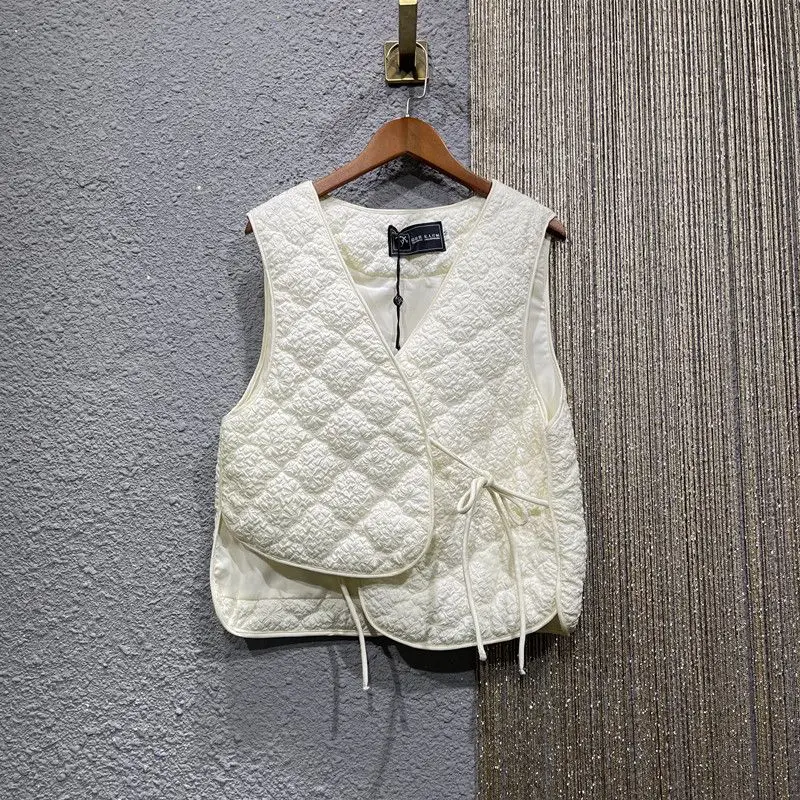 Vintage Women Lace-up V-neck S - Puffer Vest Fashion Women บทวิจารณ์และราคา