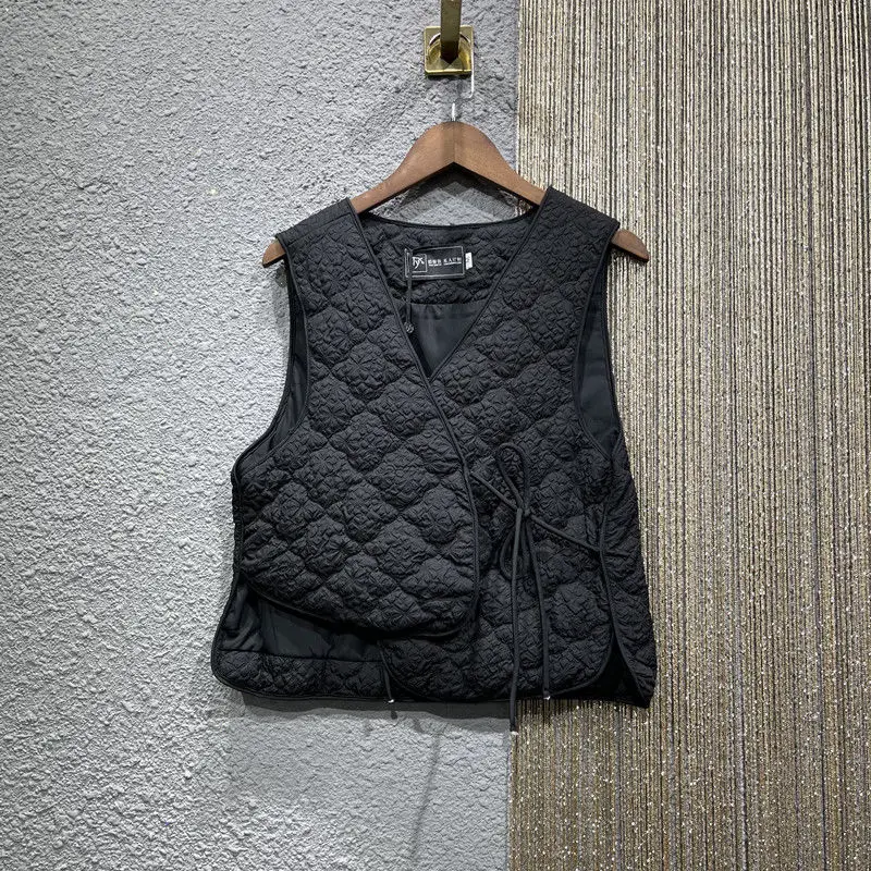Vintage Women Lace-up V-neck S - Puffer Vest Fashion Women บทวิจารณ์และราคา