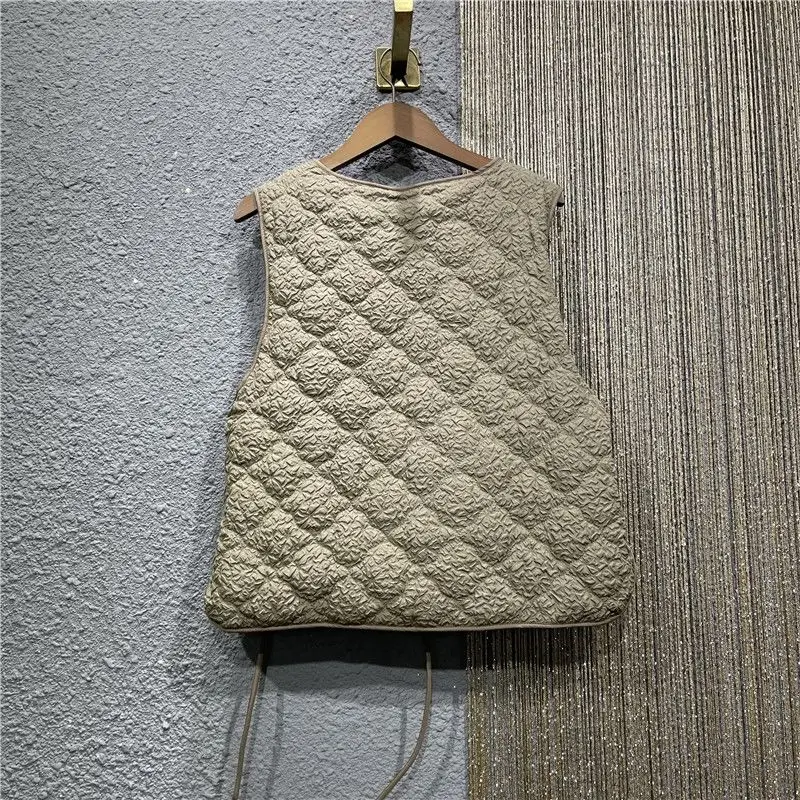 Vintage Women Lace-up V-neck S - Puffer Vest Fashion Women บทวิจารณ์และราคา