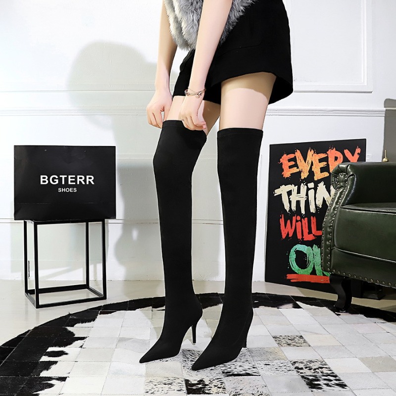 Pointed Toe Flock Sexy Over-th - Women Fashion Over 40 บทวิจารณ์และราคา