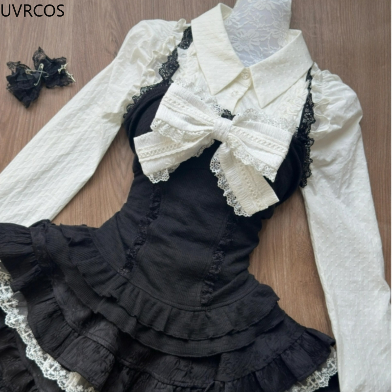 Y2k Aesthetic Lolita Style 3 P - Women Fashion Japan บทวิจารณ์และราคา