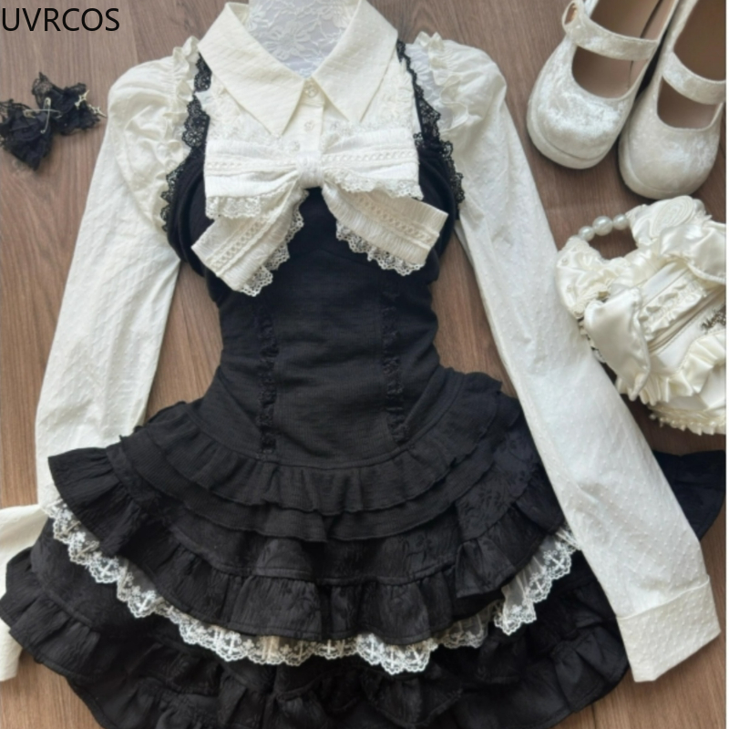 Y2k Aesthetic Lolita Style 3 P - Women Fashion Japan บทวิจารณ์และราคา