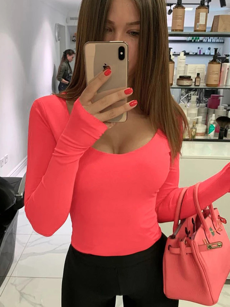 Orange Neon Bodysuit Women Lon - Turtleneck Bodysuit บทวิจารณ์และราคา