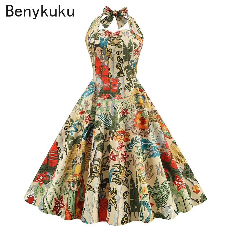 Women Summer Print 50s 60s Vin - Women'S Fashion In The 60S บทวิจารณ์และราคา