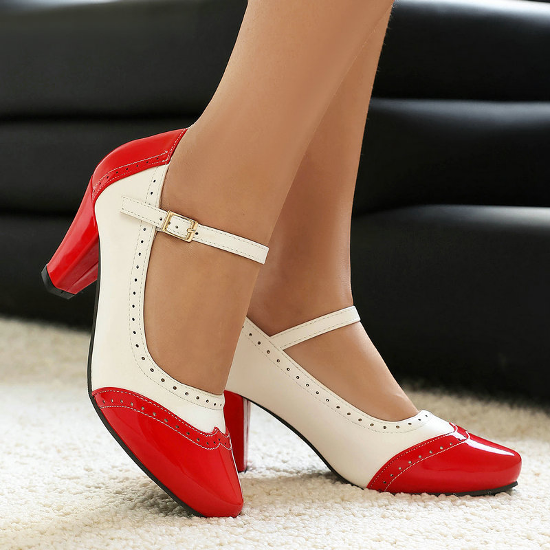 Mary Jane Shoes Women Patent L - Women'S Fashion In The 60S บทวิจารณ์และราคา