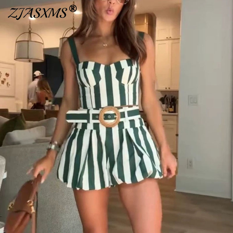 Summer Sleeveless Striped Two- - Corset Top Boned บทวิจารณ์และราคา