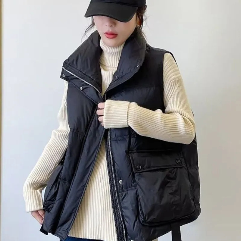 Autumn Winter Lady Fashion Puf - Puffer Vest Fashion Women บทวิจารณ์และราคา