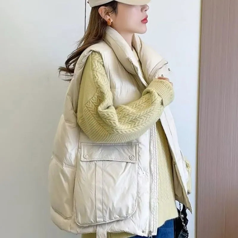 Autumn Winter Lady Fashion Puf - Puffer Vest Fashion Women บทวิจารณ์และราคา