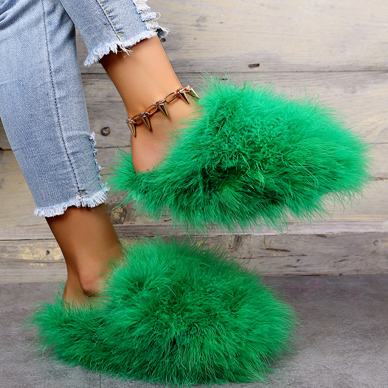 Women Luxury Fur Slippers 2025 - Women'S Fashion For Summer 2025 บทวิจารณ์และราคา