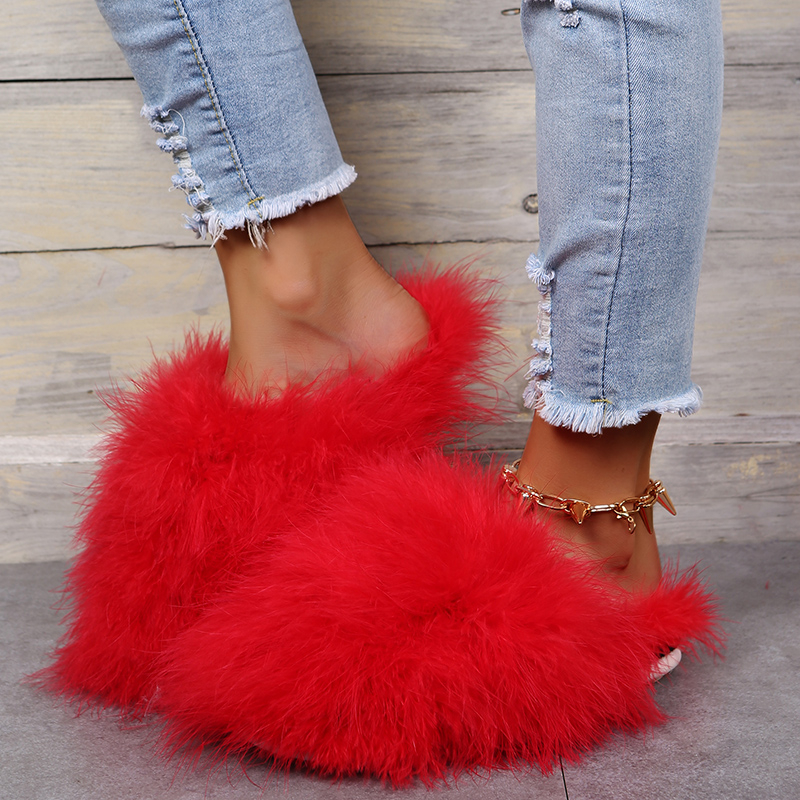 Women Luxury Fur Slippers 2025 - Women'S Fashion For Summer 2025 บทวิจารณ์และราคา