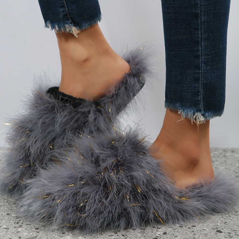 Women Luxury Fur Slippers 2025 - Women'S Fashion For Summer 2025 บทวิจารณ์และราคา