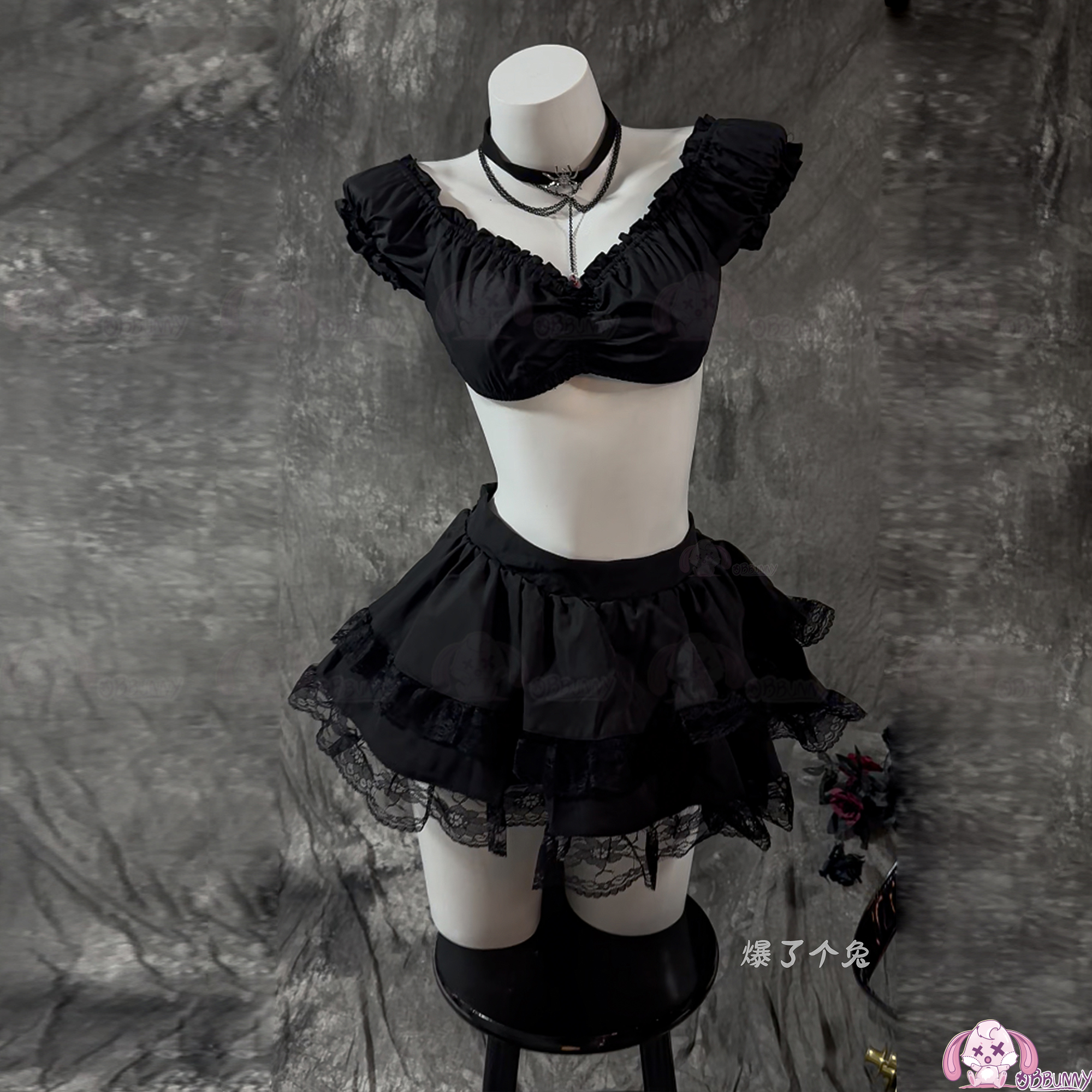 Halloween Gothic Skull Short D - Corset Top Boned บทวิจารณ์และราคา