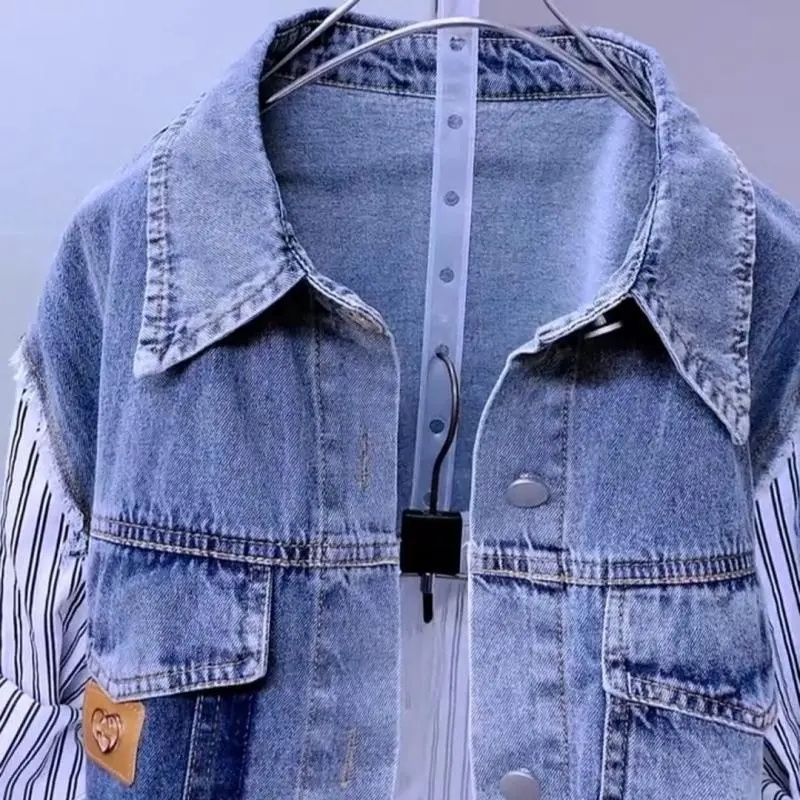 Design Stitching Women Jackets - Women'S Fashion Denim Jacket บทวิจารณ์และราคา