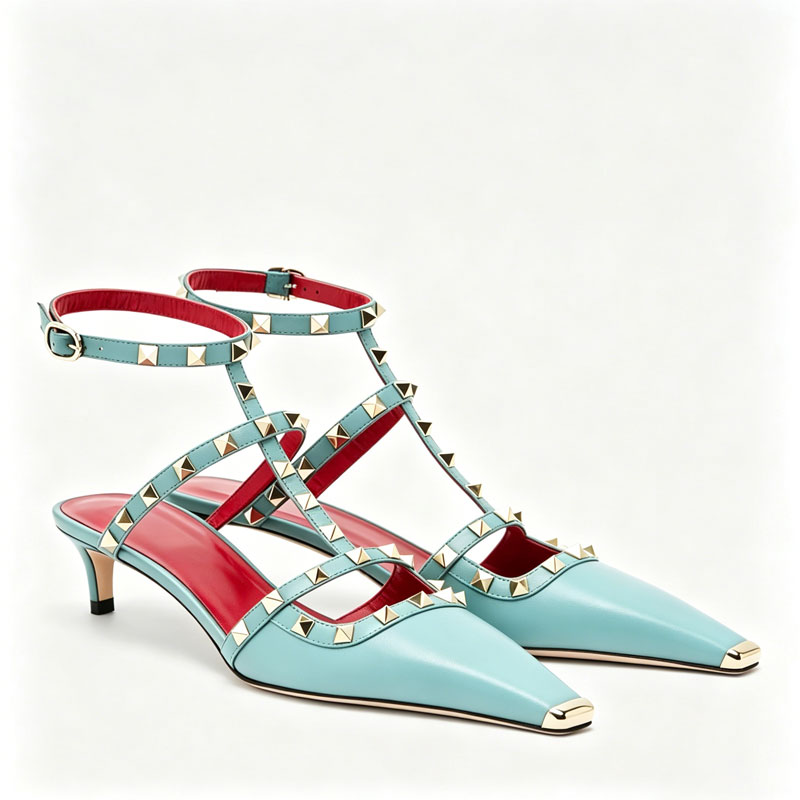 2026 Women's Rivet Low Heel Sq - Women'S Fashion Show บทวิจารณ์และราคา