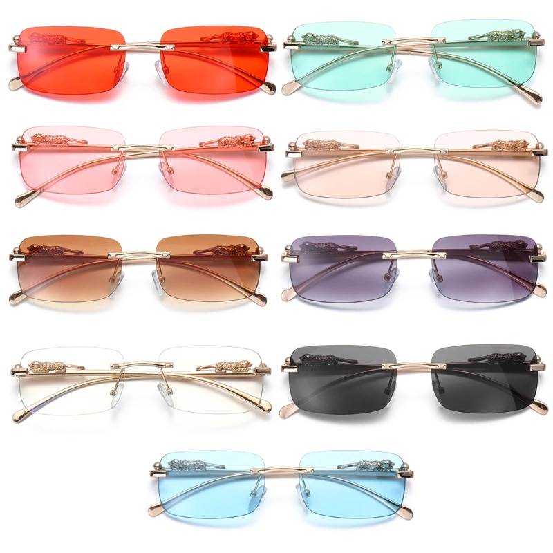 Rimless Small Square Sunglasse - Women'S Fashion Eyeglasses บทวิจารณ์และราคา