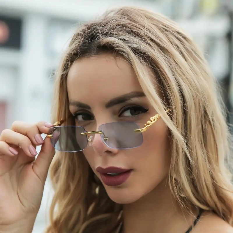Rimless Small Square Sunglasse - Women'S Fashion Eyeglasses บทวิจารณ์และราคา