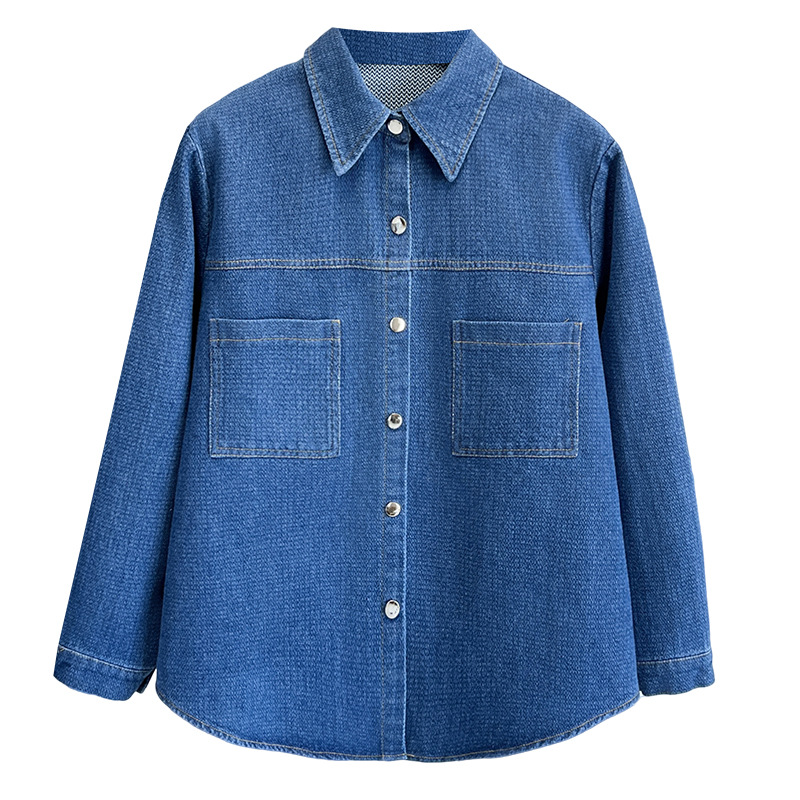 Plus Size Women's Blouses 2025 - Women'S Fashion Denim Jacket บทวิจารณ์และราคา
